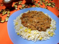 Orez cu carne tocata si rosii